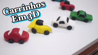 MODELANDO CARRINHOS EM 3D DE PASTA DE LEITE NINHO [upl. by Meean]