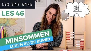 Rekenen groep 5  Minsommen met lenen bij de buren [upl. by Anneuq918]