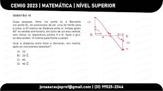 CEMIG 2023  Matemática  Nível Superior  Questão 18 [upl. by Ellesor370]