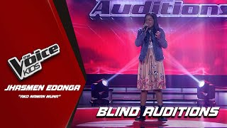 The Voice Kids Jhasmen Edonga claims a fourchair turn with Ako Naman Muna  Blind Auditions [upl. by Ainorev655]