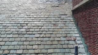 Slate roof drone inspection  Bonner Master Roofing [upl. by Emyaj919]