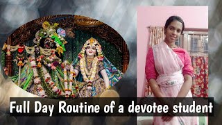 Full Day Routine of a student devotee in weekends  Iskcon devotee  in a nondevotee family [upl. by Llebiram786]