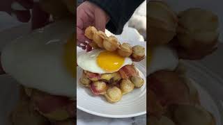 Viral Bubble Waffle Maker  Bubble Waffle Burger and Chicken and Waffles [upl. by Enened428]