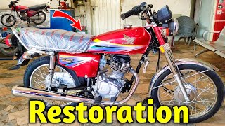 Honda Cg 125 2012 Model Complete Restoration And Expense Details [upl. by Akfir162]