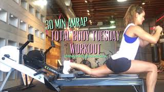 PLL Total Body Tuesday 30 min Rower Workout [upl. by Heathcote]