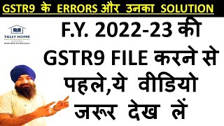 GSTR9 FOR THE FY 2223  EXPLAINATION OF TABLE 6 amp 8 OF GSTR9  ITC TREATMENT IN GSTR9 [upl. by Aihcsrop84]