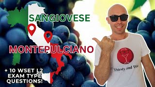 Sangiovese and Montepulciano Central Italy wines for WSET Level 2 in Wines 10 WSET exam question [upl. by Etteroma]