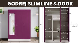 New GODREJ Almira 2024 Slimline Almirah 3 Door Best Design Almira design [upl. by Alacim425]