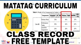 Class Record for MATATAG Curriculum [upl. by Sheya]