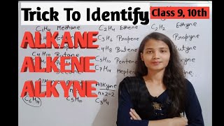 Trick to identify Alkane Alkene Alkyne class 9 10th [upl. by Utter773]