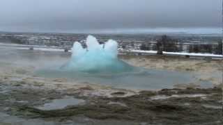 Strokkur Geyser in Iceland [upl. by Kimmi28]