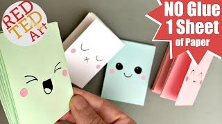 Easy Mini Notebook from ONE sheet of Paper  NO GLUE  Mini Paper Book DIY  Easy Paper Crafts [upl. by Jude]