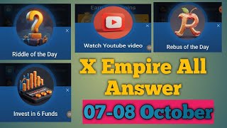 X Empire Rebus of the day amp Riddle of the day answer 07Oct 2024 bangla [upl. by Nerreg]