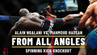 Alain Ngalanis Astonishing Spinning Kick Knockout  ONE From All Angles [upl. by Dobb493]