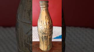 Vintage brass CocaCola bottle size 75 inches Golden color weight 450 grams 1960s [upl. by Fairfield744]