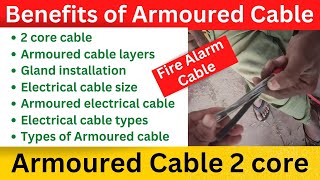 type of cable  armoured cable 2 core  armoured cable layers  benefits of armoured cable  2 core [upl. by Peppel861]