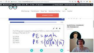 MCAT Question of the Day Potential Energy [upl. by Edra]