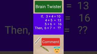 Brain Twister Puzzle 🤔🔥 easyinnovat math easybrain braintest major puzzle [upl. by Ellesor795]