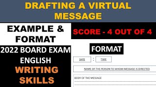 Drafting A Virtual Message  English Writing Skills  How To Draft A Virtual Message  Class 12 [upl. by Suillenroc]