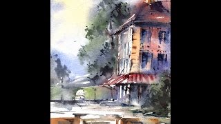 LooseWatercolourscom Sun Light on Grand House with Andrew Geeson [upl. by Yenterb]