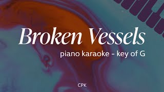 Broken Vessels Amazing Grace  Hillsong Worship  Piano Karaoke Original Key of G [upl. by Einhapets]