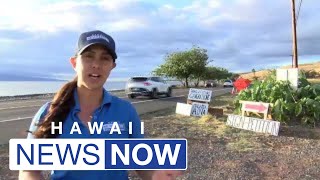 Hundreds of protestors rally in West Maui against temporary dump site for wildfire debris [upl. by Enilesor289]