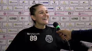 Antonella Piantini portiere dellAdattiva Pontinia parla al termine del match vinto con il Brixen [upl. by Hnib]