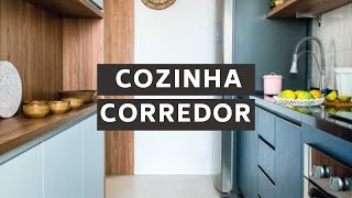 COZINHA CORREDOR  25 MODELOS PARA APROVEITAR MELHOR O SEU ESPAÇO [upl. by Borries]