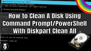 How to Clean a Disk Using Diskpart  Windows 10 CMD [upl. by Alethea]