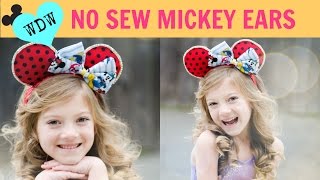 BEST No sew MINNIE  MICKEY Ears Around [upl. by Abran655]