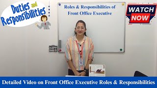 Front Office Executive Roles and Responsibilities [upl. by Ennoira]