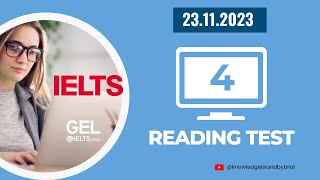 IELTS Computer Based Reading Test  IELTS Academic Reading Test 2024  IELTS Reading Test 4 [upl. by Esmaria25]