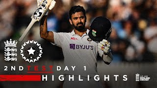 KL Rahul 127 at Stumps  England v India  Day 1 Highlights  2nd LV Insurance Test 2021 [upl. by Meehyrb]