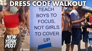 Teens slam school’s ‘sexist’ dress code  New York Post [upl. by Maer]