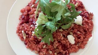 BEETROOT WALNUT amp GOATS CHEESE RISOTTO  VIDEO RECIPE [upl. by Ayotna]