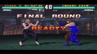 Tekken 3 Nina William Arcade Mode Duck StationEasy Mode [upl. by Asseral529]