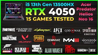 Acer Predator Helios Neo 16  i5 13th Gen 13500HX  RTX 4050  Test in 15 Games in 2024 [upl. by Garner]