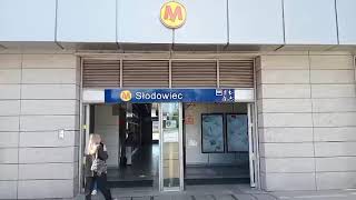 Metro Warszawa Stacja Słodowiec M1 [upl. by Reh]