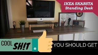 IKEA SKARSTA Sit Stand Desk Review  Cool Sht You Should Get [upl. by Aiuqat600]