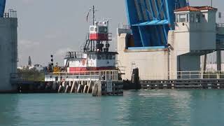 Tug  Fort Pierce North Drawbridge [upl. by Berstine]