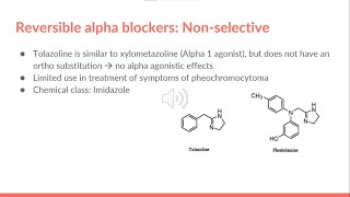 Chapter 4 Antagonists to Adrenergic Neurotransmission Part 2 [upl. by Elleynod]