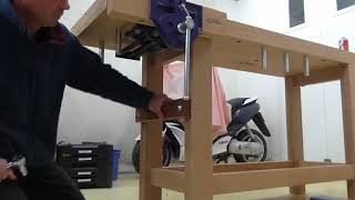 Etabli mobile avec roues amovibles escamotables  Moveable Workbench [upl. by Llenyar]