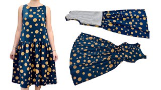 I didnt expect sewing a dress to be so easy you can sew it without a pattern [upl. by Sirred]