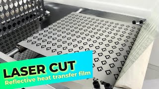 Reflective heat transfer film laser cutting  LC230 Laser Die Cutter  Golden Laser [upl. by Margit218]