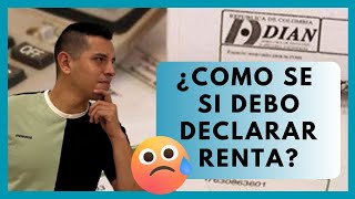 Como se si debo Declarar Renta ante la DIAN [upl. by Cammy]