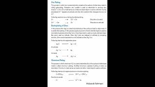 Chromium Zinc amp Silver Plating  Chapter 7  Chemistry FBISE 9th chemistry [upl. by Elyag]