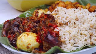 How to cook rice amp beans with the best local sauce ever  A step by step guide [upl. by Nnaasil]