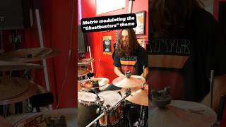 Metrically modulating ghostbusters drums drummer drumcover ghostbusters metricmodulation [upl. by Nyllewell]