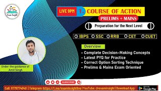 Analytical Reasoning Unit1 Course of Action full Concept for Prelims amp Mains [upl. by Angle64]