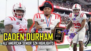 FASTEST PLAYER IN TX？？ Caden Durham 4 STAR Running Back Senior Season Highlights Duncanville HS [upl. by Frankhouse309]